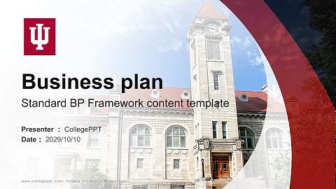 Indiana University-Bloomington Competition/Entrepreneurship Contest PPT Template