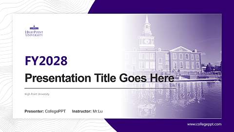 High Point University Academic Presentation/Research Findings Report PPT Template