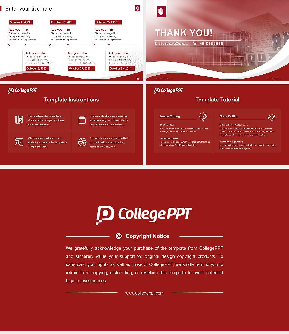 Indiana University-Kokomo Lecture Sharing and Networking Event PPT Template16:9 ratio PPT effect preview image4
