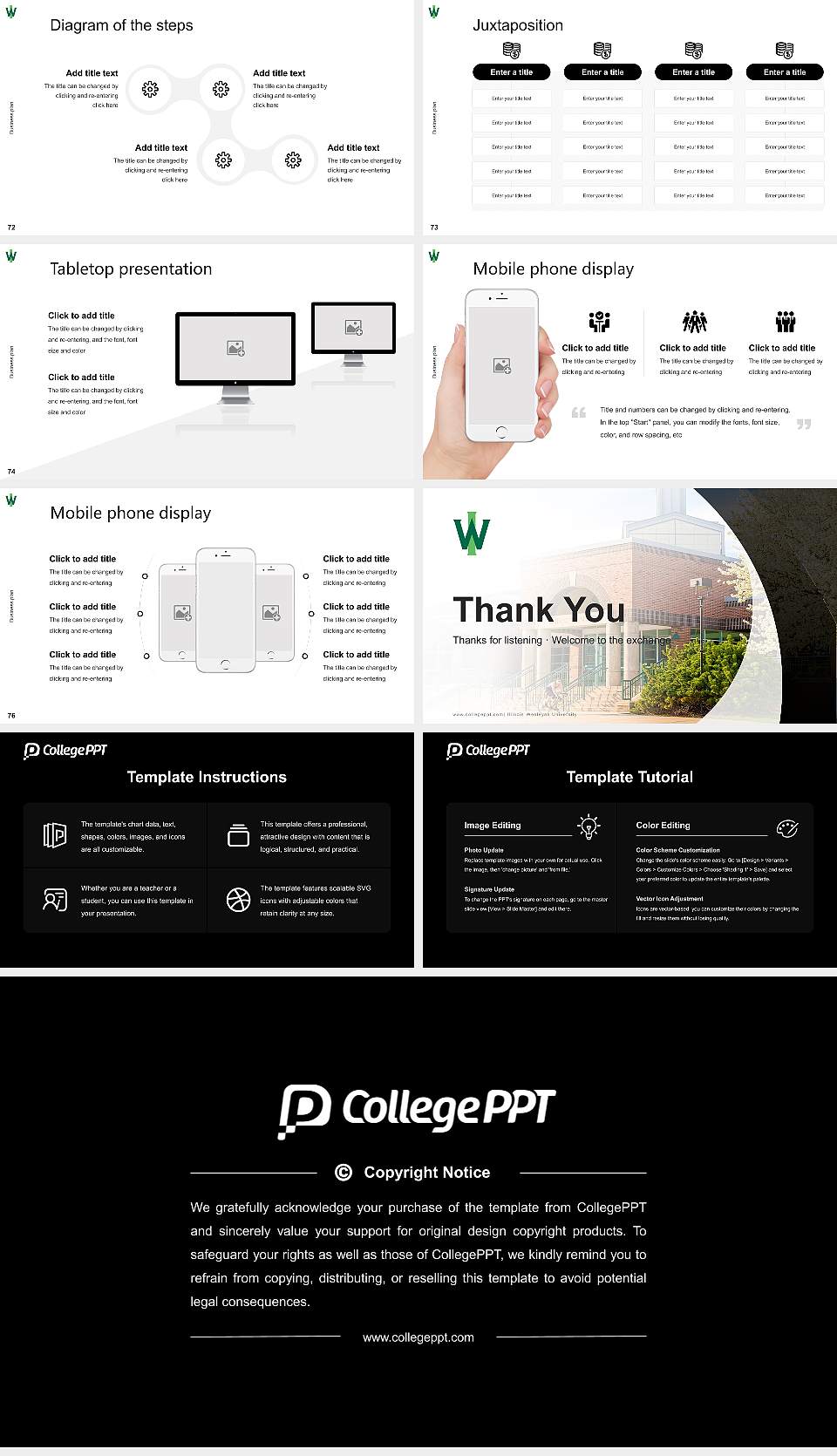 Illinois Wesleyan University Competition/Entrepreneurship Contest PPT Template16:9 ratio PPT effect preview image9