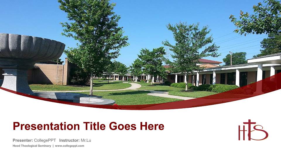 Hood Theological Seminary Course/Courseware Creation PPT Template16:9 ratio PPT effect preview image