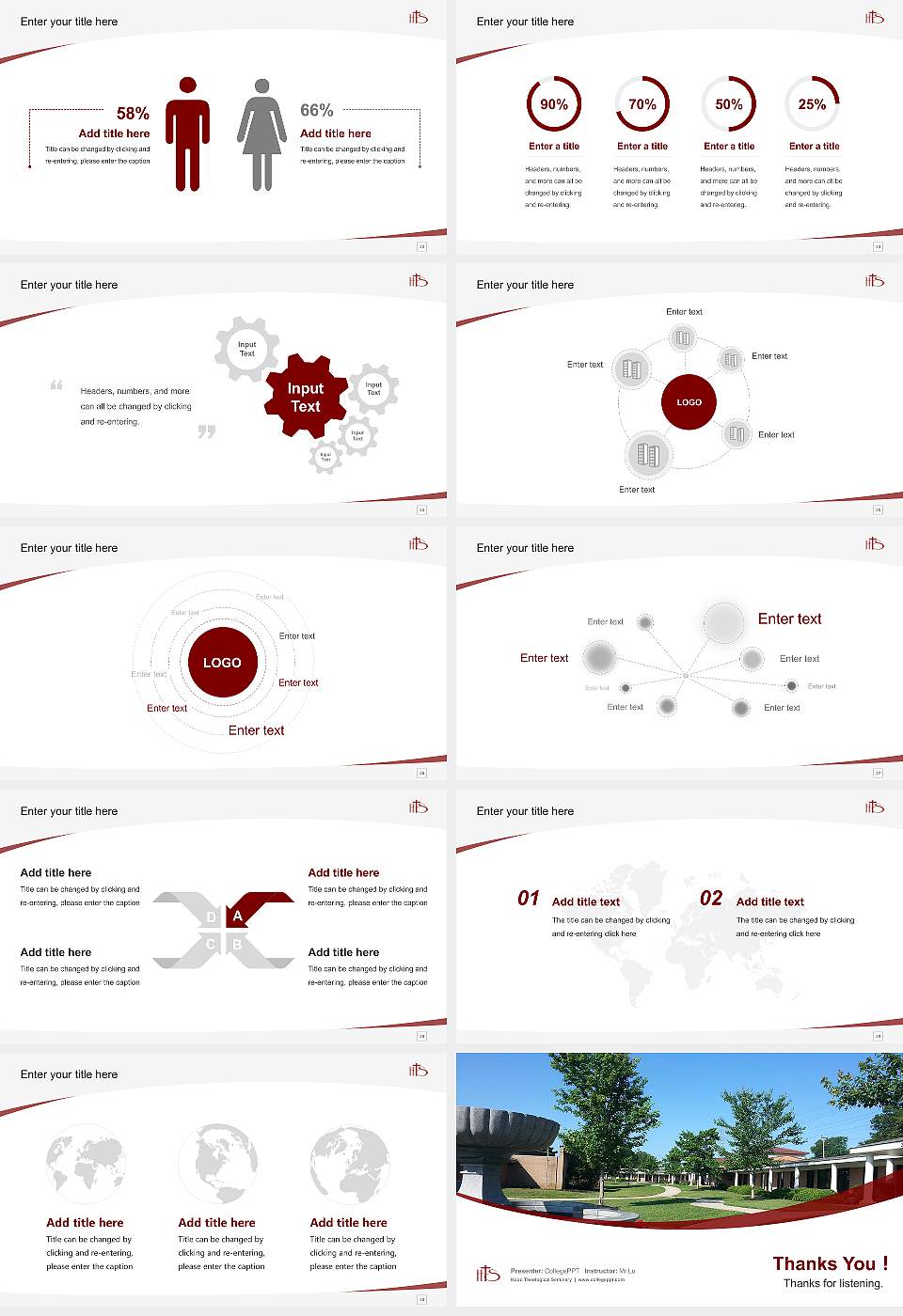 Hood Theological Seminary Course/Courseware Creation PPT Template16:9 ratio PPT effect preview image4