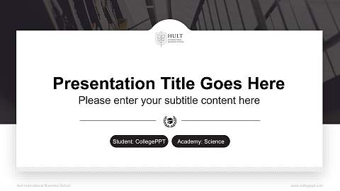 Hult International Business School National Scholarship Defense PPT Template