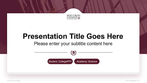 Holy Cross College National Scholarship Defense PPT Template