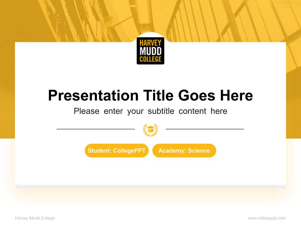 Harvey Mudd College National Scholarship Defense PPT Template4:3 ratio PPT effect preview image4