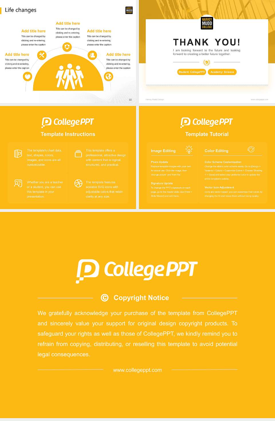 Harvey Mudd College National Scholarship Defense PPT Template4:3 ratio PPT effect preview image4