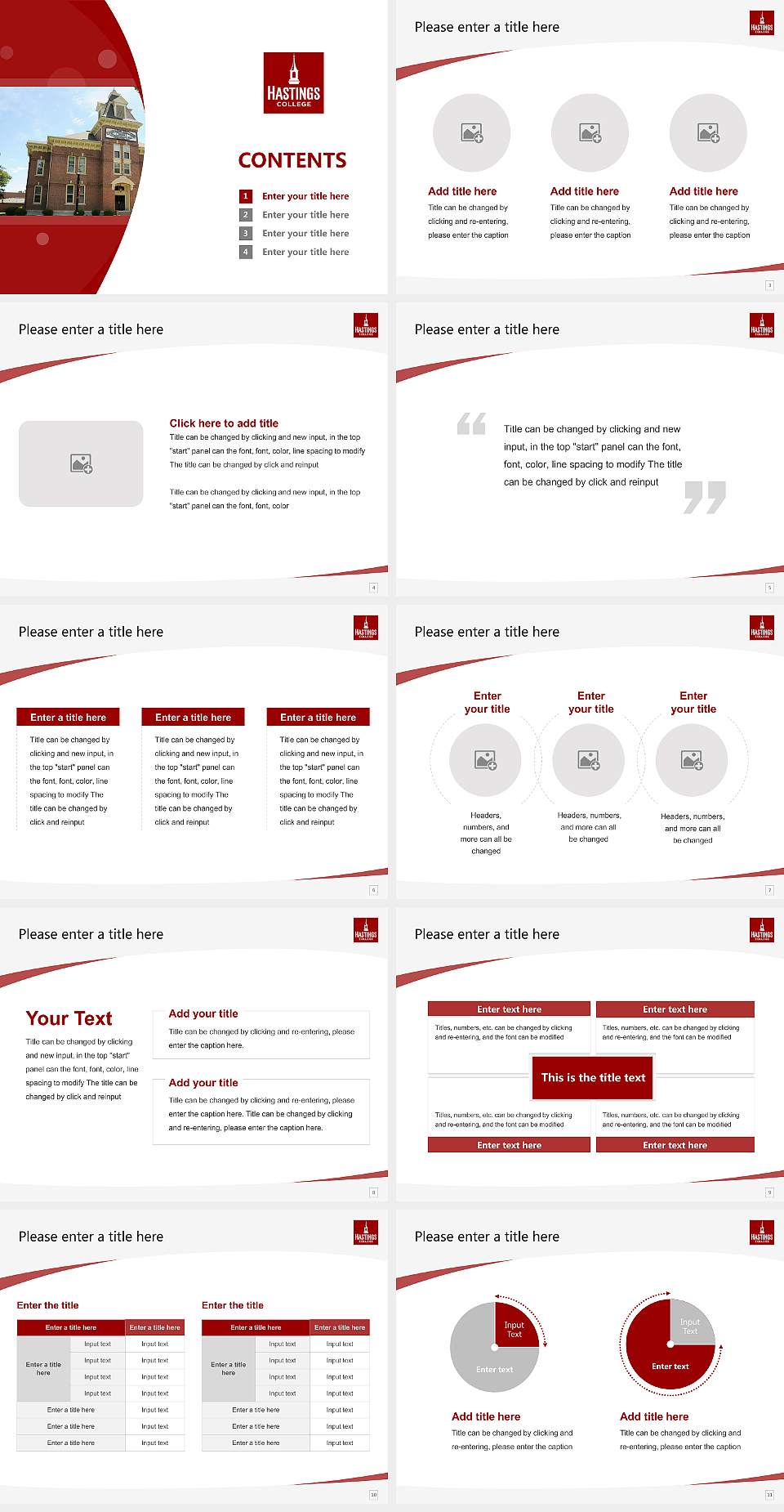 Hastings College Course/Courseware Creation PPT Template4:3 ratio PPT effect preview image2