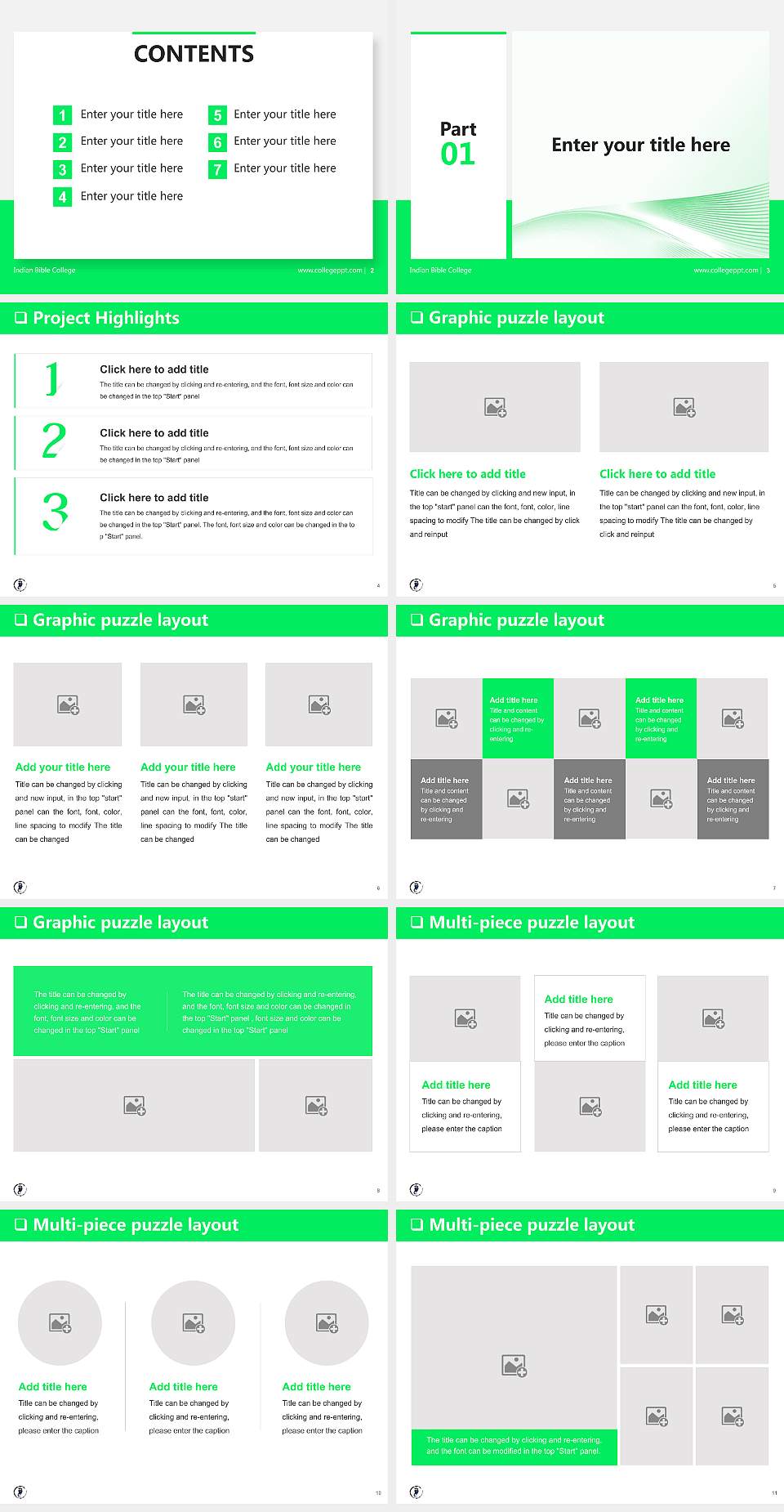 Indian Bible College General Purpose PPT Template4:3 ratio PPT effect preview image2