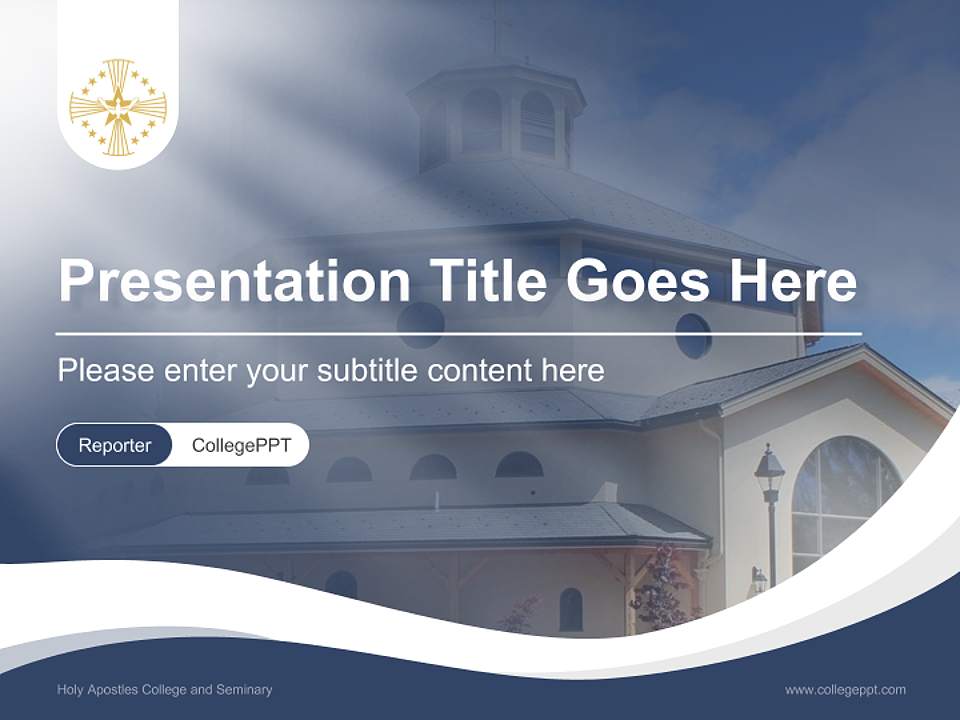 Holy Apostles College and Seminary Lecture Sharing and Networking Event PPT Template4:3 ratio PPT effect preview image4