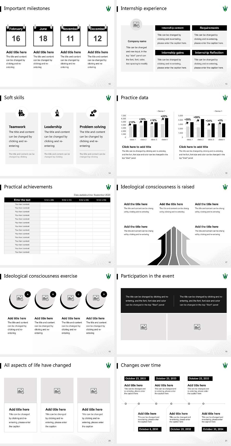 Illinois Wesleyan University National Scholarship Defense PPT Template4:3 ratio PPT effect preview image3