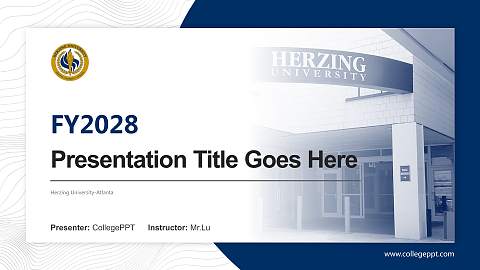 Herzing University-Atlanta Academic Presentation/Research Findings Report PPT Template