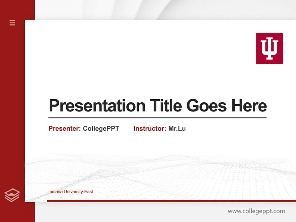 Indiana University-East Thesis Proposal/Graduation Defense PPT Template4:3 ratio PPT effect preview image5