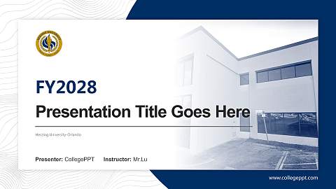 Herzing University-Orlando Academic Presentation/Research Findings Report PPT Template