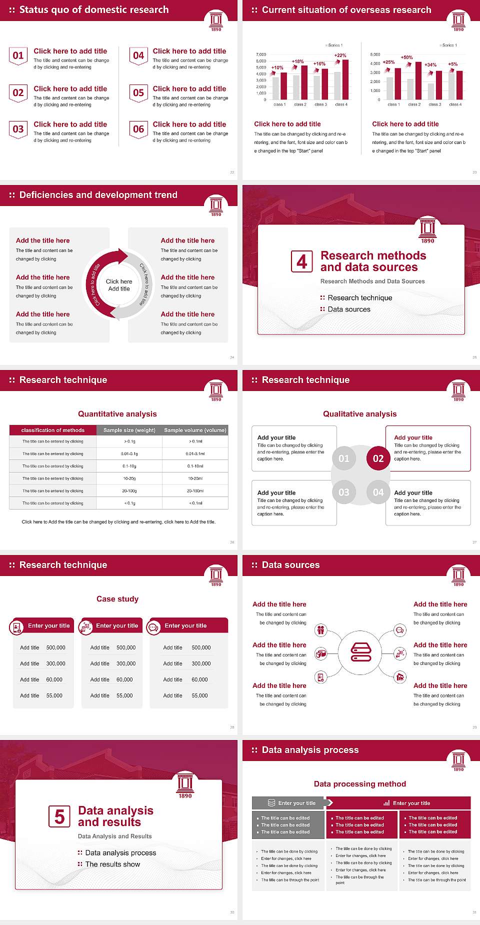 Henderson State University Graduation Thesis Defense PPT Template4:3 ratio PPT effect preview image4