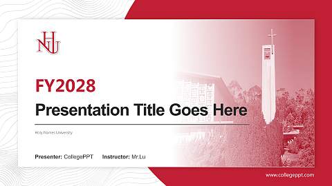 Holy Names University Academic Presentation/Research Findings Report PPT Template