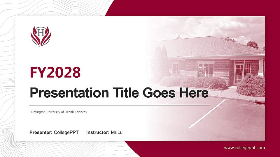 Huntington University of Health Sciences Academic Presentation/Research Findings Report PPT Template16:9 ratio PPT effect preview image