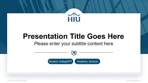 Hope International University National Scholarship Defense PPT Template