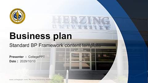 Herzing University-Madison Competition/Entrepreneurship Contest PPT Template