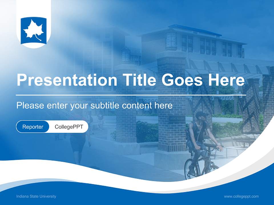 Indiana State University Lecture Sharing and Networking Event PPT Template4:3 ratio PPT effect preview image4
