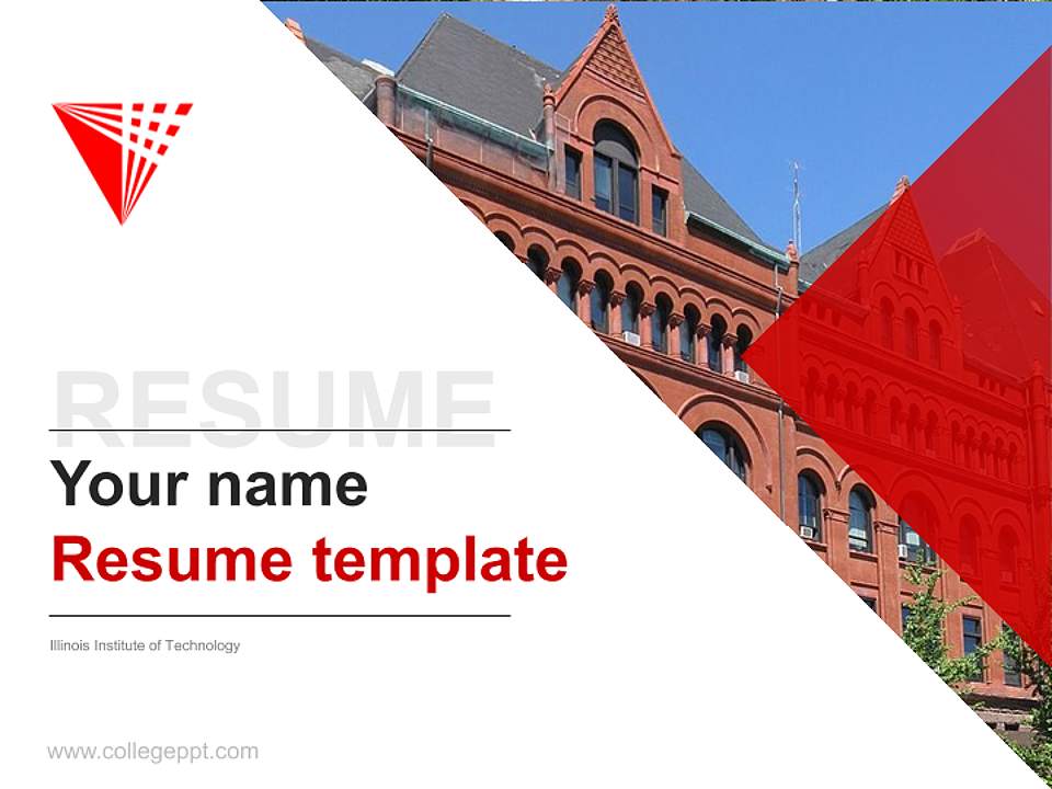 Illinois Institute of Technology Resume PPT Template4:3 ratio PPT effect preview image5
