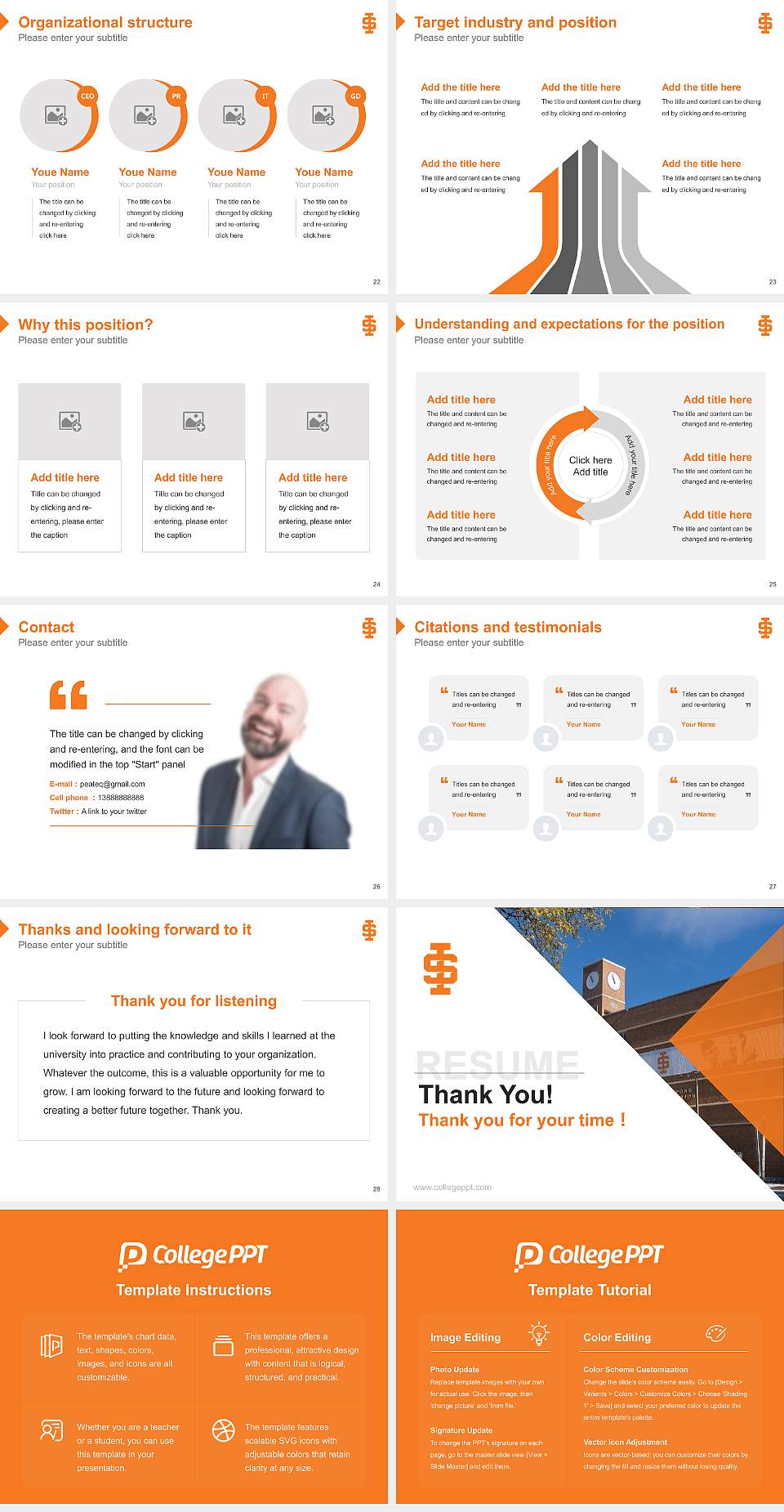 Idaho State University Resume PPT Template4:3 ratio PPT effect preview image4