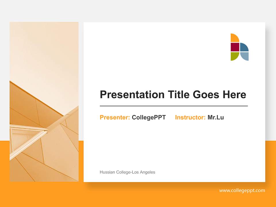 Hussian College-Los Angeles General Purpose PPT Template4:3 ratio PPT effect preview image6