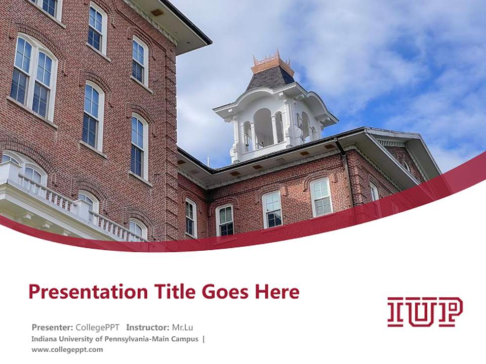 Indiana University of Pennsylvania-Main Campus Course/Courseware Creation PPT Template4:3 ratio PPT effect preview image5