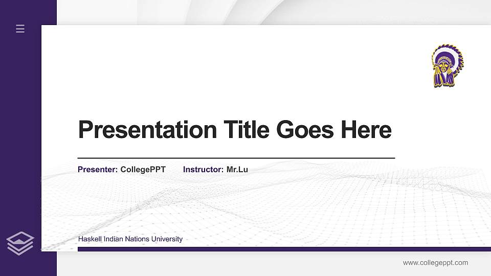 Haskell Indian Nations University Thesis Proposal/Graduation Defense PPT Template16:9 ratio PPT effect preview image