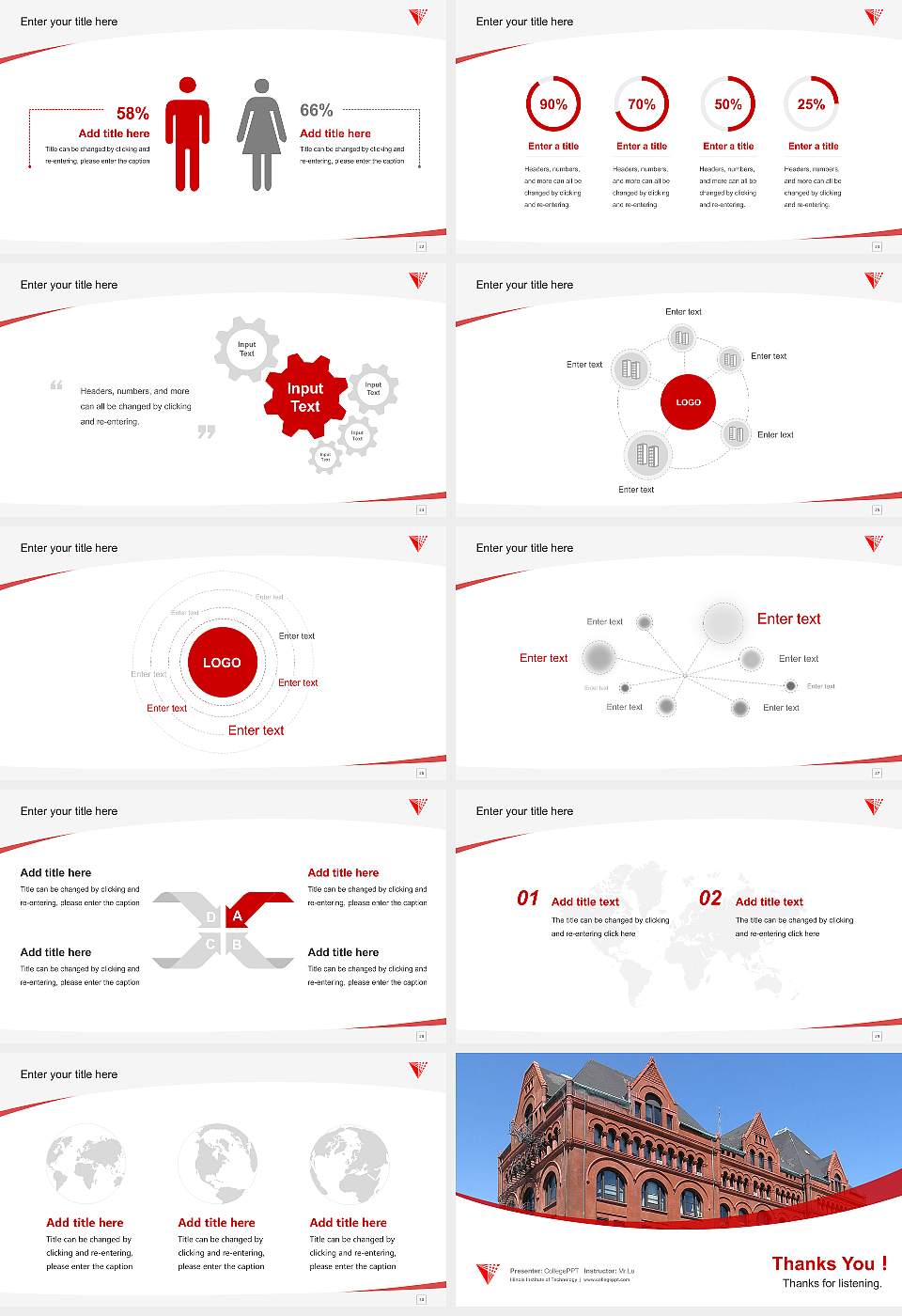 Illinois Institute of Technology Course/Courseware Creation PPT Template16:9 ratio PPT effect preview image4