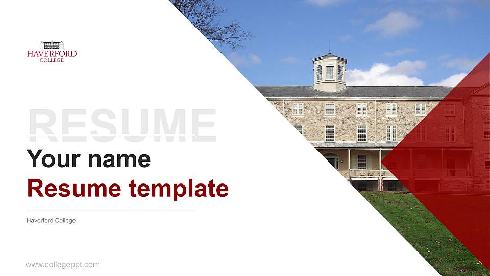 Haverford College Resume PPT Template16:9 ratio PPT effect preview image1