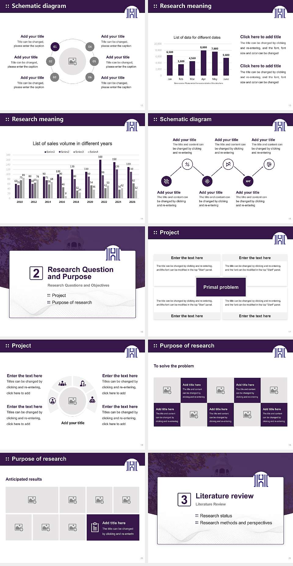 Houghton University Graduation Thesis Defense PPT Template4:3 ratio PPT effect preview image3