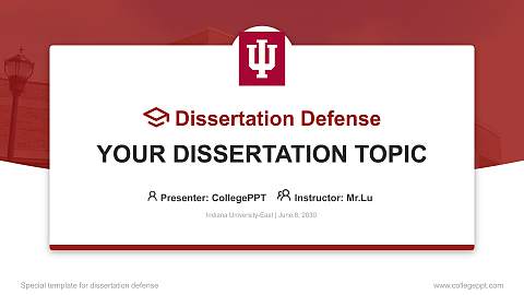 Indiana University-East Graduation Thesis Defense PPT Template