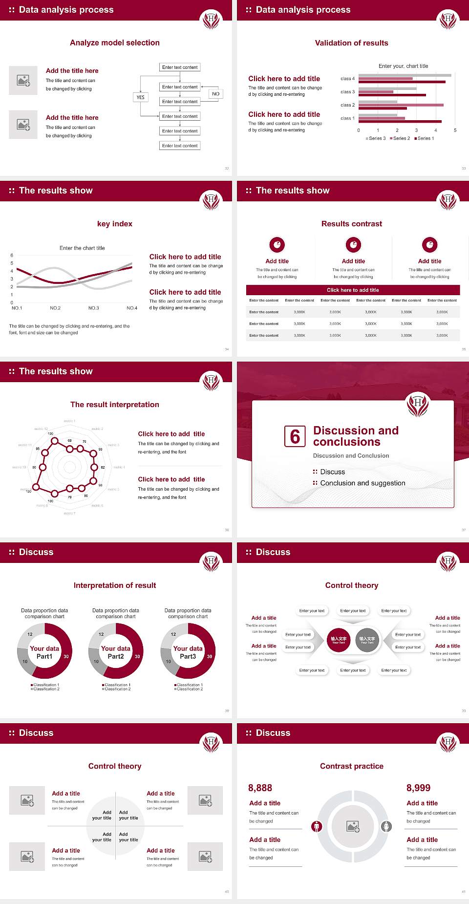 Huntington University of Health Sciences Graduation Thesis Defense PPT Template4:3 ratio PPT effect preview image5