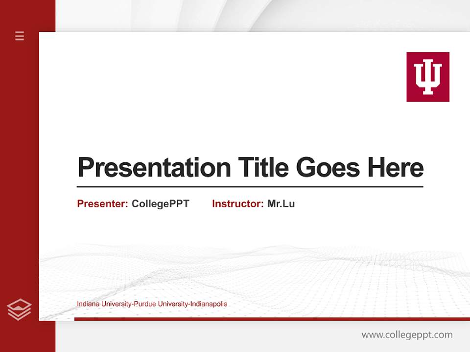 Indiana University-Purdue University-Indianapolis Thesis Proposal/Graduation Defense PPT Template4:3 ratio PPT effect preview image5