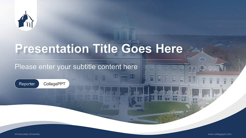 Immaculata University Lecture Sharing and Networking Event PPT Template16:9 ratio PPT effect preview image