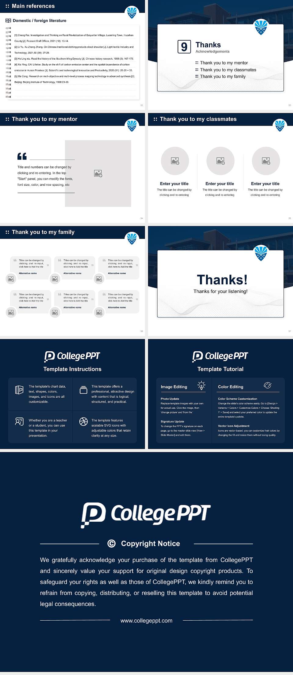Holy Family University Newtown Site Graduation Thesis Defense PPT Template4:3 ratio PPT effect preview image7