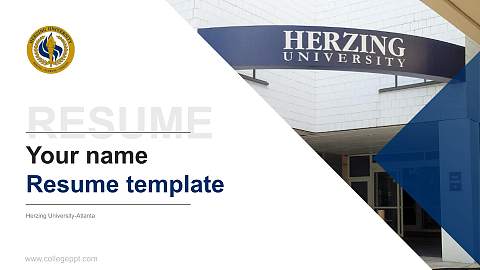 Herzing University-Atlanta Resume PPT Template