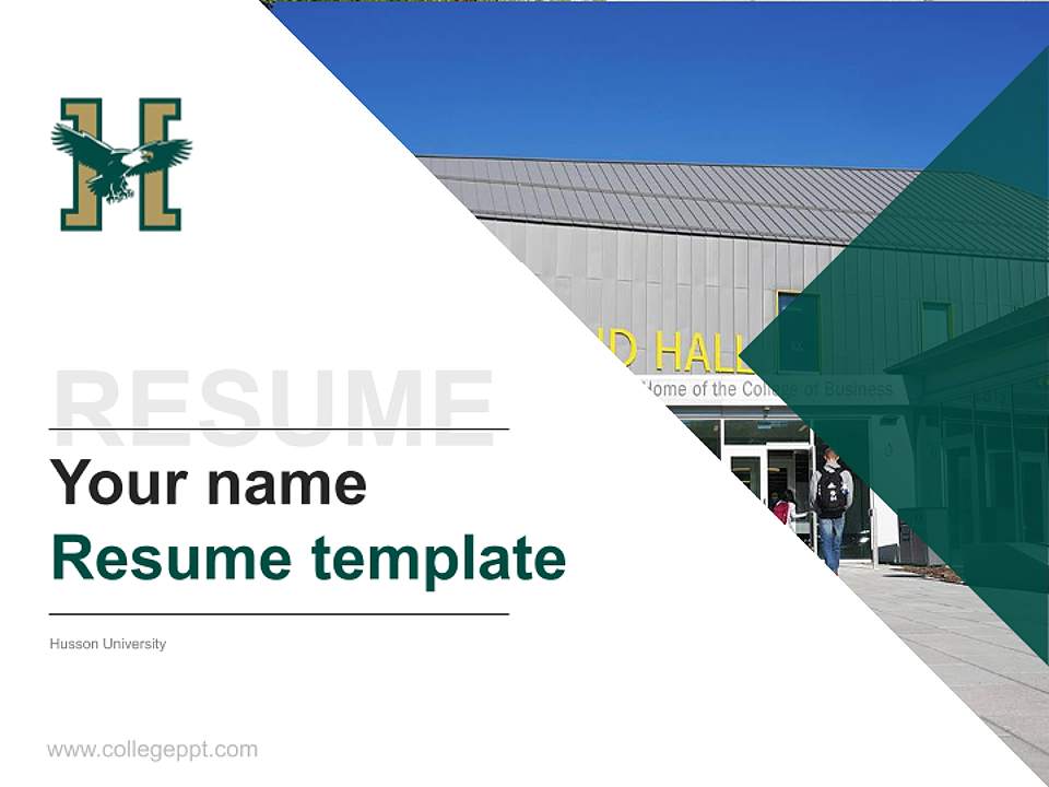 Husson University Resume PPT Template4:3 ratio PPT effect preview image5
