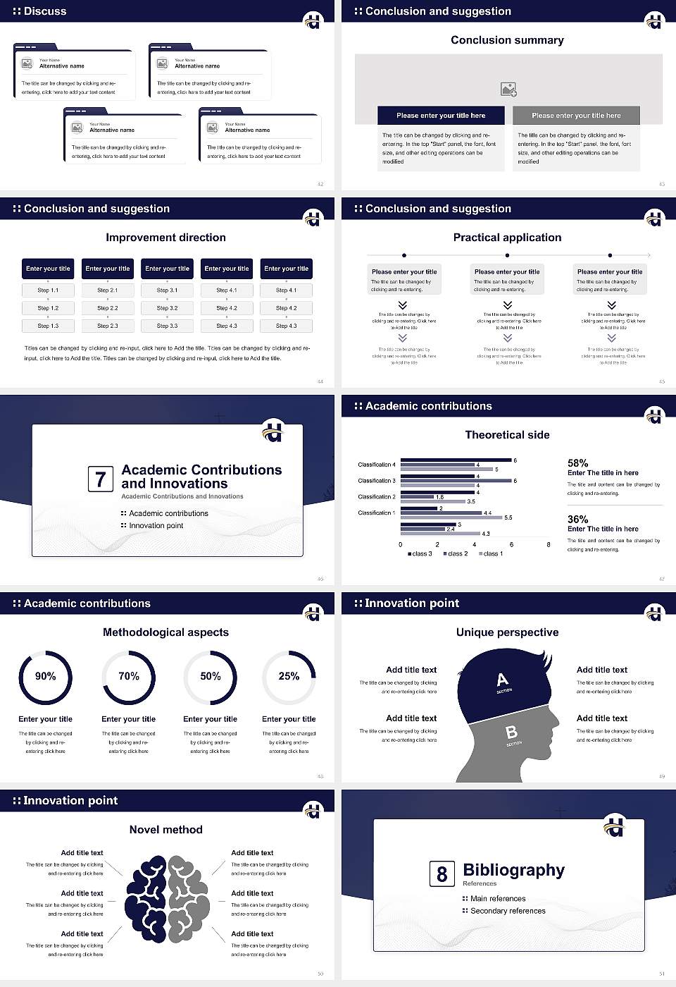Haven University Graduation Thesis Defense PPT Template16:9 ratio PPT effect preview image6