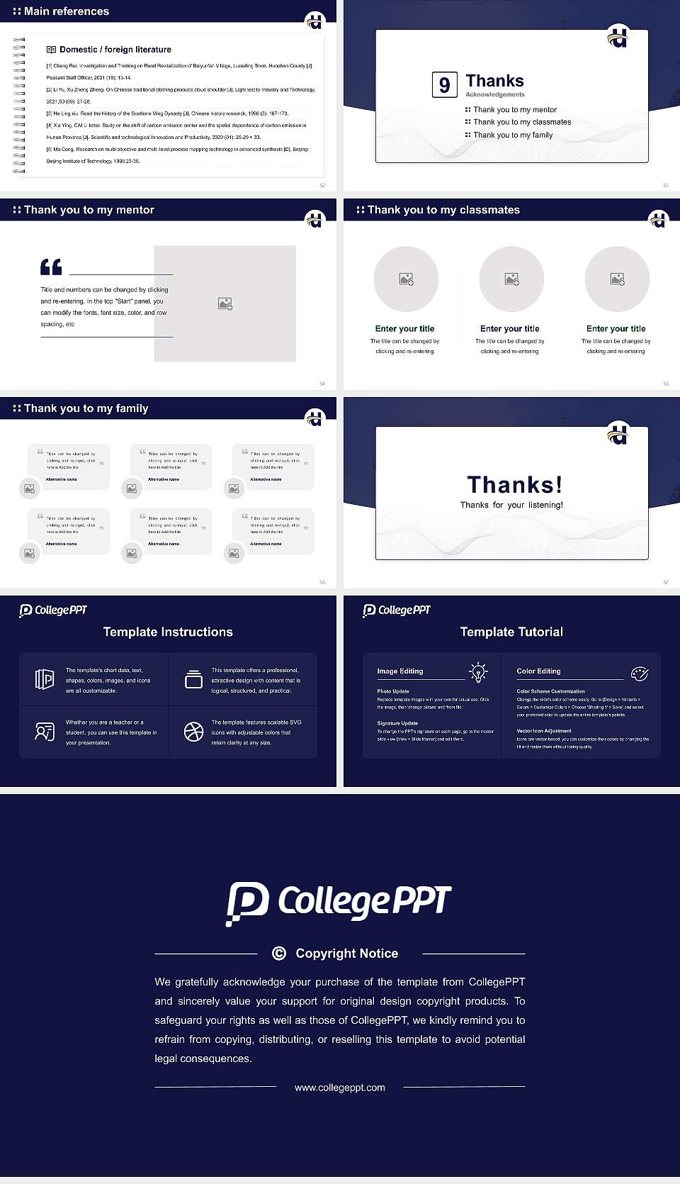 Haven University Graduation Thesis Defense PPT Template16:9 ratio PPT effect preview image7