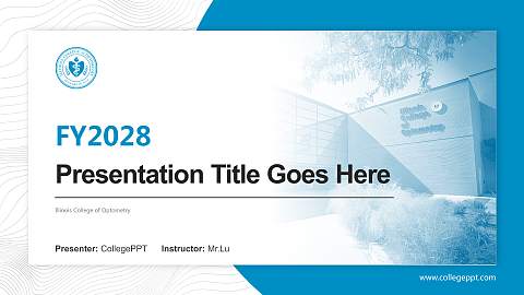 Illinois College of Optometry Academic Presentation/Research Findings Report PPT Template