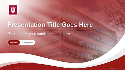 Indiana University-South Bend Lecture Sharing and Networking Event PPT Template