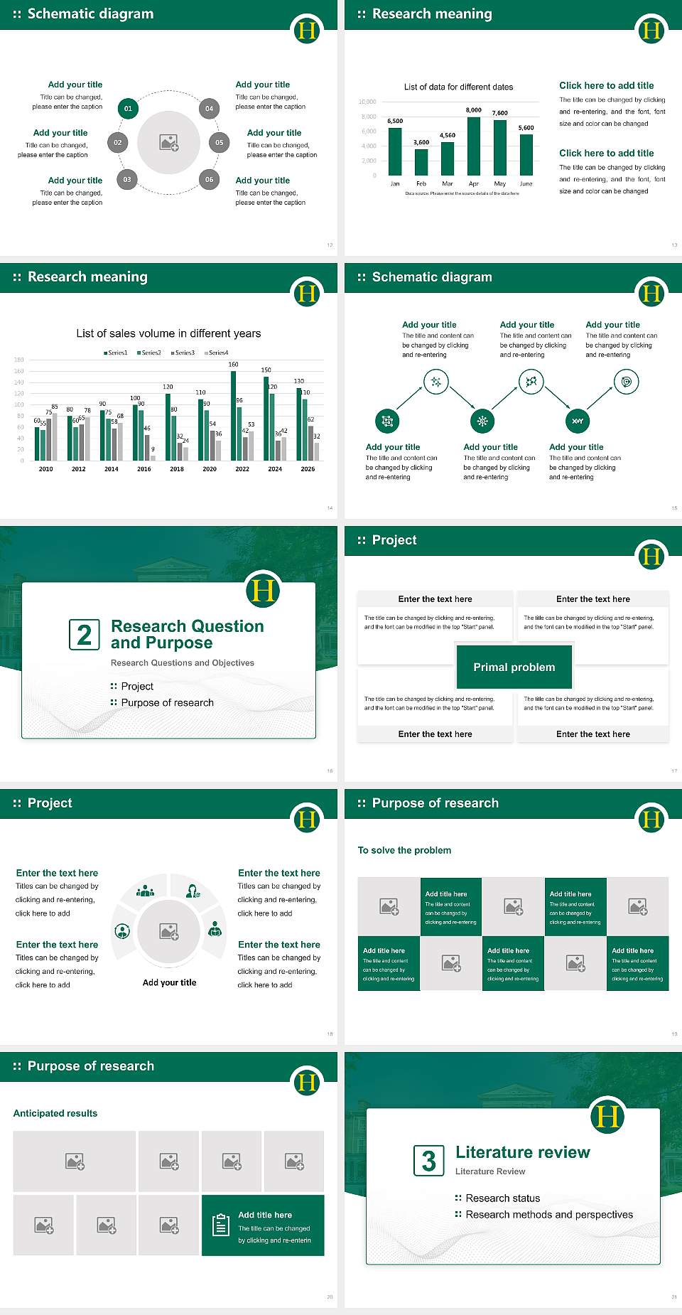 Hollins University Graduation Thesis Defense PPT Template4:3 ratio PPT effect preview image3