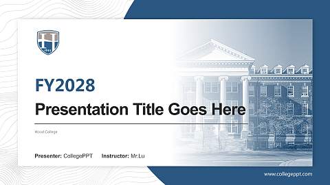 Hood College Academic Presentation/Research Findings Report PPT Template