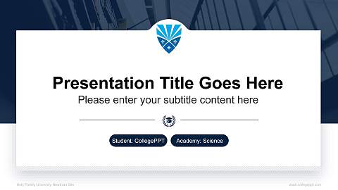 Holy Family University Newtown Site National Scholarship Defense PPT Template