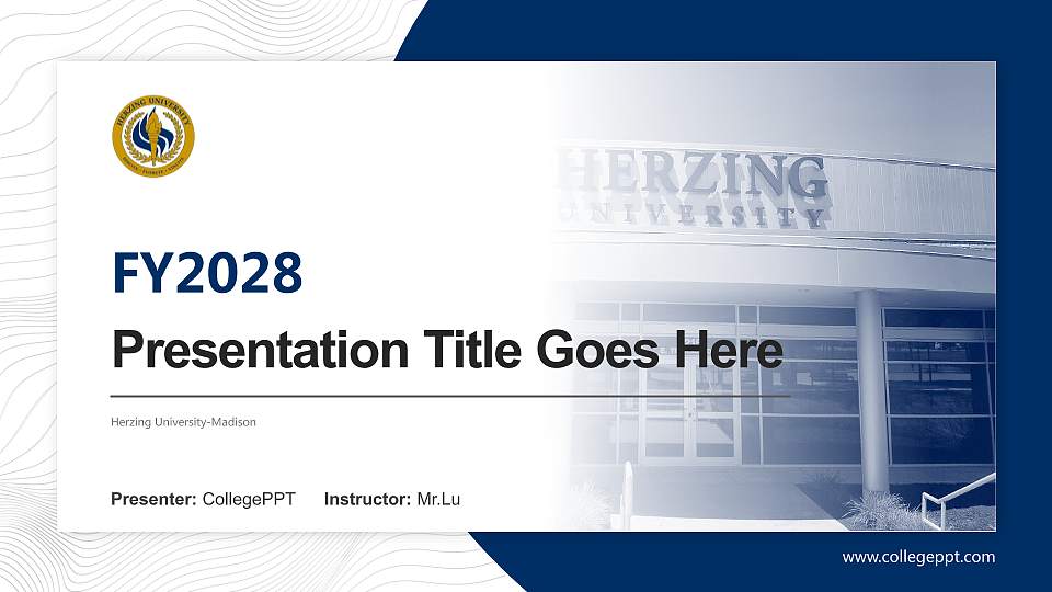 Herzing University-Madison Academic Presentation/Research Findings Report PPT Template16:9 ratio PPT effect preview image