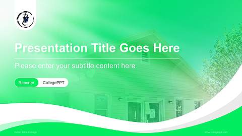 Indian Bible College Lecture Sharing and Networking Event PPT Template