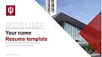 Indiana University-Purdue University-Indianapolis Resume PPT Template