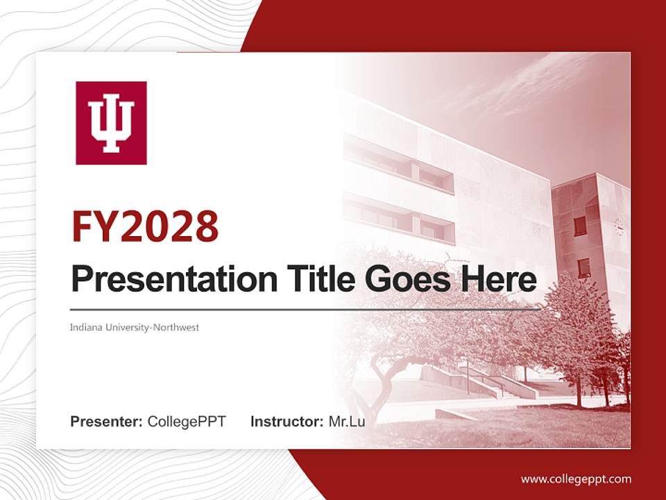 Indiana University-Northwest Academic Presentation/Research Findings Report PPT Template4:3 ratio PPT effect preview image5
