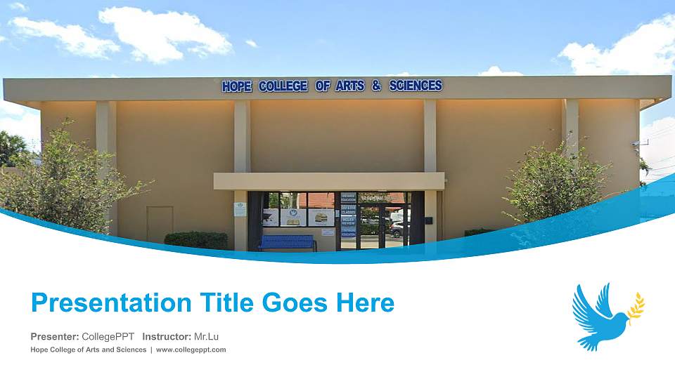 Hope College of Arts and Sciences Course/Courseware Creation PPT Template16:9 ratio PPT effect preview image